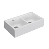 Seima 192185 Oros 902 Double Bowl Butler Sink, No Taphole, White, 900x515mm