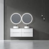 Aulic Windsor Round LED Mirror 900mm Matte White LMWIN-900-MW Matte White Mirrors