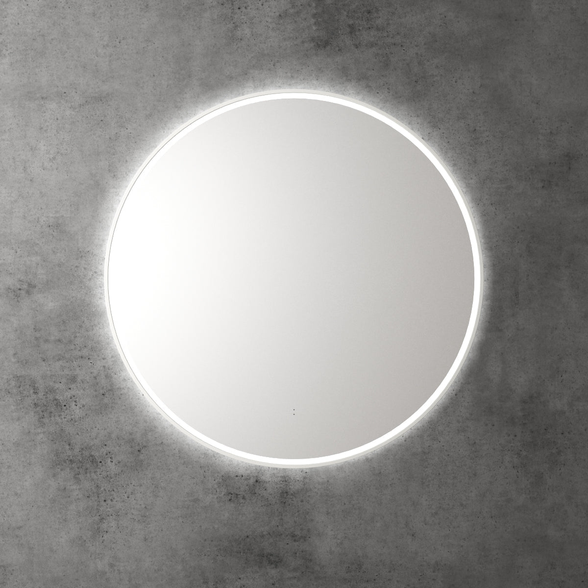 Aulic Windsor Round LED Mirror 900mm Matte White LMWIN-900-MW Matte White Mirrors