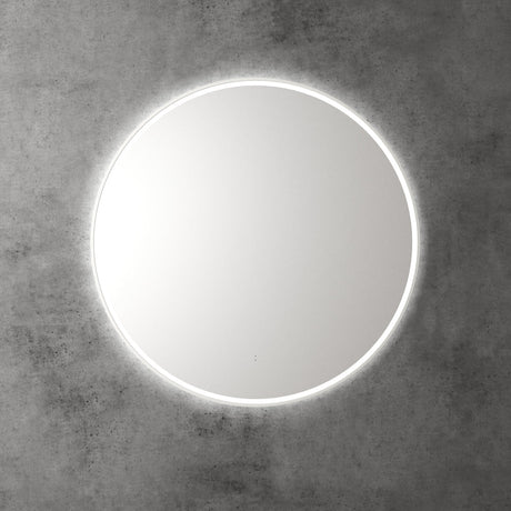 Aulic Windsor Round LED Mirror 900mm Matte White LMWIN-900-MW Matte White Mirrors