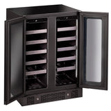 Artusi AWC36BV Dual Zone Wine Fridge, 36 Bottle, Double Door, Matte Black