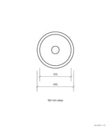 Seima 191578 Acero 003 Single Bowl Round Sink, No Taphole
