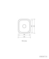 Seima 191606 Acero 203 Single Bowl Sink, No Taphole