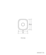 Seima 191607 Acero 204 Single Bowl Sink, No Taphole