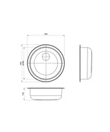 Seima 192371 Acero 446 Sink, Abovemount or Undermount, Stainless Steel
