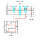 Aulic 1500mm Ainsley Wall Hung Vanity Double Bowl 1500mm CAWH54-750-ST66 Vanity Units