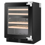Artusi AINT119GWE 39 Bottle Dual Zone Integrated Wine Cabinet, Black