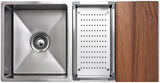 Arc Isku9S1 Deluxe 1 And 3/4 Bowl Stainless Steel Undermount Sink With Accessories Kitchen Sinks