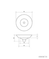 Seima 191436 Arko 008 Above Counter Basin, White, No Taphole