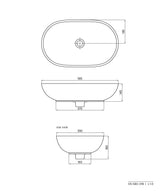 Seima 191453 Arko 018 Above Counter Basin, 585mm No Taphole White