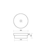 Seima 192626 Arko 356 Semi-Inset Basin, No taphole, Gloss White