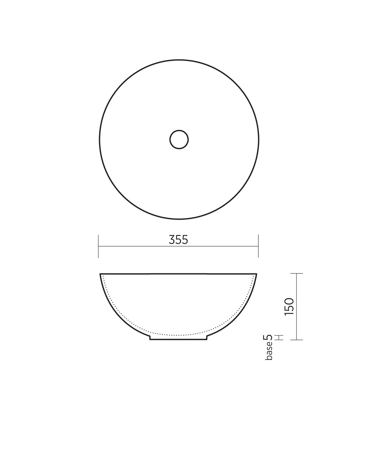 Seima 191091 Arko Above Counter Basin, Black Silk, No Taphole