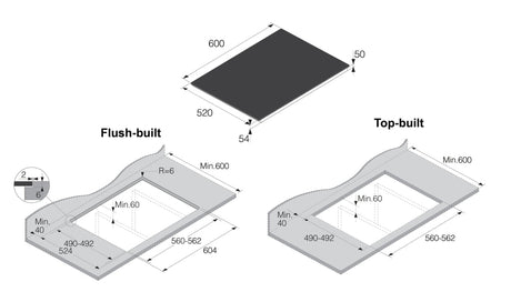 ASKO 60cm 4 Zone Bridge Induction Cooktop HI2642FBG1 - ASKO Factory Seconds - Induction Cooktop