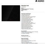 ASKO 60cm 4 Zone Bridge Induction Cooktop HI2642FBG1 - ASKO Factory Seconds - Induction Cooktop