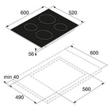 ASKO 60cm Induction 4 Burner Cooktop HI1611G - Clearance - Induction Cooktop