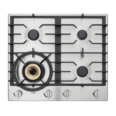ASKO 60cm Natural Gas Cooktop with Super Flex Wok Burner Stainless Steel HG1666SD - ASKO Factory Seconds - Gas Cooktop