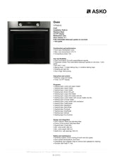 ASKO 60cm Stainless Steel Pyrolytic Craft Built-In Oven OP8664S - ASKO Factory Seconds - Electric oven