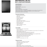 ASKO 60cm Style Built-In Dishwasher Black Steel DBI766IQXXLBSAU - ASKO Factory Seconds - Built Under Dishwashers