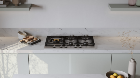 ASKO 75cm Natural Gas Cooktop with Super Flex Wok Burner Stainless Steel HG1776SD - ASKO Ex Display - Gas Cooktop