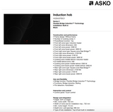 ASKO 80cm 4 Zone Bridge Induction Cooktop HI2842FBG1 - ASKO Seconds Discount - Induction Cooktop