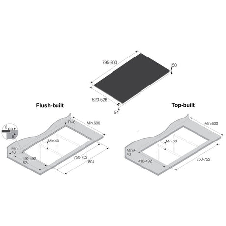 ASKO 80cm 4 Zone Bridge Induction Cooktop HI2842FBG1 - ASKO Seconds Discount - Induction Cooktop