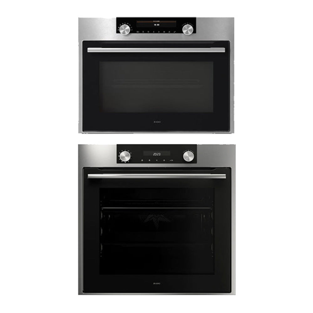 ASKO AC03 Bundle OP8637S 60cm Pyrolytic Oven & OCM8487S Combi Microwave - ASKO Factory Seconds - Packages
