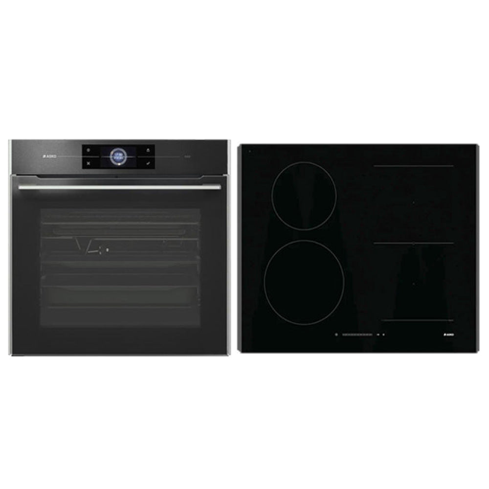 ASKO AO05 Bundle OP8678G 60cm Elements Pyrolytic Oven & HI1621G 60cm Induction Cooktop - ASKO Factory Seconds - Packages