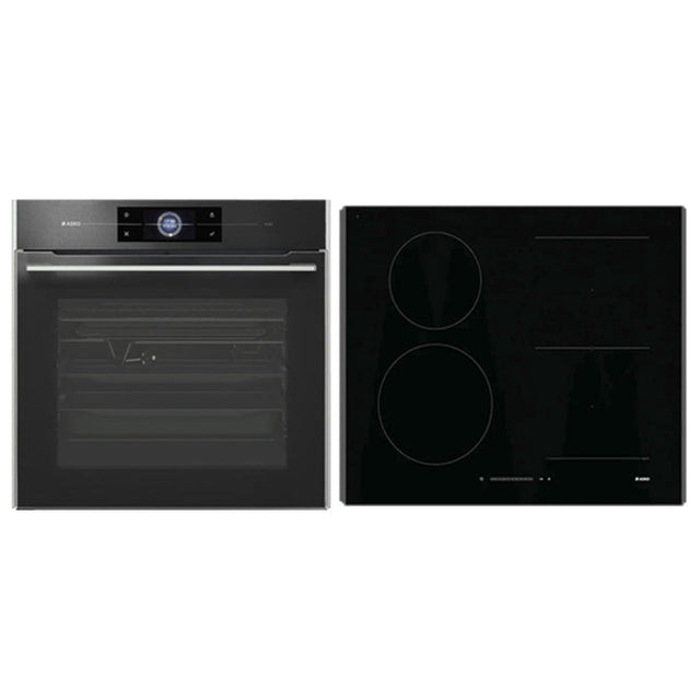 ASKO AO05 Bundle OP8678G 60cm Elements Pyrolytic Oven & HI1621G 60cm Induction Cooktop - ASKO Factory Seconds - Packages