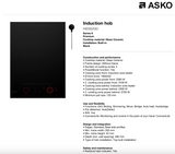 ASKO HID352GC 38cm 2 Zone Induction Cooktop - ASKO Factory Seconds - Induction Cooktop