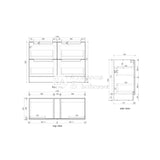 Aulic 1200mm Lovina Floorstanding Vanity with Solid Surface Top Snow Top CA56-1200-CT28 Vanity Units