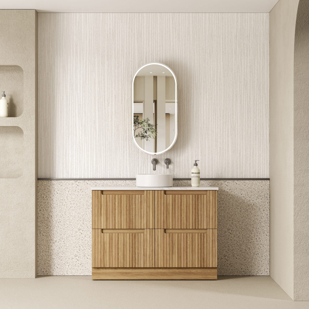 Aulic 1200mm Lovina Floorstanding Vanity with Solid Surface Top Snow Top CA56-1200-CT28 Vanity Units