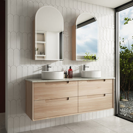 Aulic 1500mm Ainsley Wall Hung Vanity Double Bowl 1500mm CAWH54-750-ST66 Vanity Units