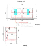 Aulic 1500mm Briony Wall Hung Vanity CAWH48-1500-ST66 Vanity Units
