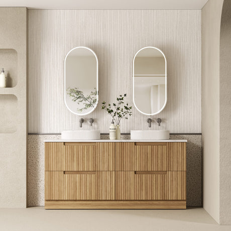 Aulic 1800mm Lovina Floorstanding Vanity with Solid Surface Top Cato Top CA56-1800D-ST26FT Vanity Units