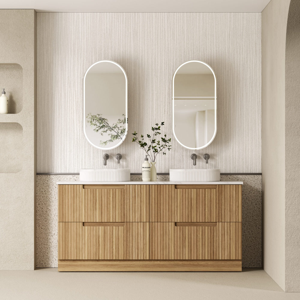 Aulic 1800mm Lovina Floorstanding Vanity with Solid Surface Top Pure Top CA56-1800D-ST56FT Vanity Units