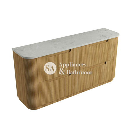 Aulic 1800mm Varcelli Floorstanding Vanity with Solid Surface Top Alpine Top CA58-1800D-ST86FT Vanity Units