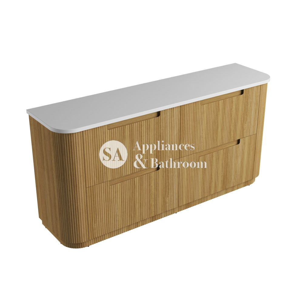 Aulic 1800mm Varcelli Floorstanding Vanity with Solid Surface Top Pure Top CA58-1800D-ST56FT Vanity Units