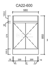 Aulic 600mm Maya Freestanding Vanity CA22-600 Vanity Units