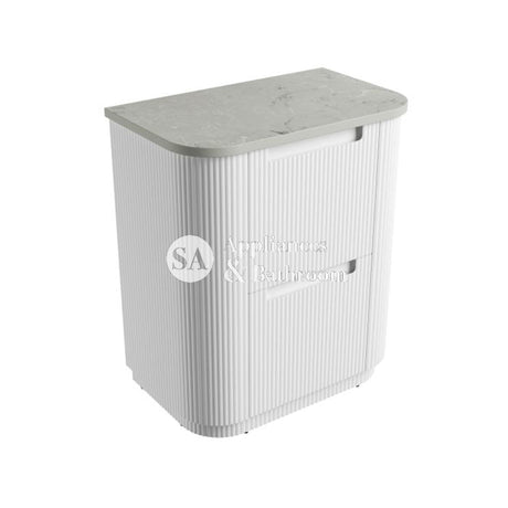 Aulic 750mm Curva Floorstanding Vanity with Solid Surface Top Alpine Top CA57-750-ST86FT Vanity Units