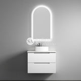 Aulic 750mm Verona Mark II White Fluted Wall Hung Vanity CAWH412-600-ST Cabinet only Vanity Units