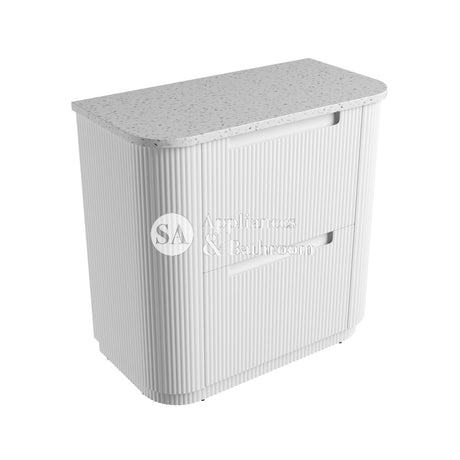 Aulic 900mm Curva Floorstanding Vanity with Solid Surface Top Snow Top CA57-900-ST46FT Vanity Units