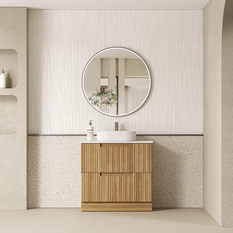 Aulic 900mm Lovina Floorstanding Vanity with Solid Surface Top Pure Top CA56-900-CT28 Vanity Units