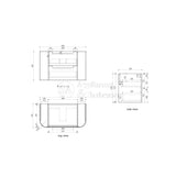 Aulic 900mm Varcelli Tier Wall Hung Vanity CAWH54-900-ST Vanity Units