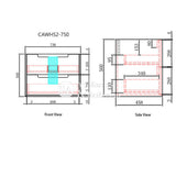 Aulic Ainsley Wall Hung 750mm Vanity CAWH54-750-ST Vanity Units