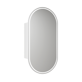 Aulic Beau Monde Oblong LED Matte White Shaving Cabinet 450 x 900mm LSCBM-450-MW Mirrors & Cabinets