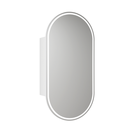Aulic Beau Monde Oblong LED Matte White Shaving Cabinet 450 x 900mm LSCBM-450-MW Mirrors & Cabinets
