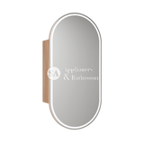 Aulic Beau Monde Oblong LED Mia Shaving Cabinet 450 x 900mm LSCBM-450-MIA Mirrors & Cabinets