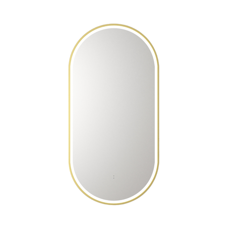 Aulic Beau Monde Oblong Pill LED Mirror Brushed Gold 450 x 900mm LMBM-450-BG Brushed Gold Mirrors