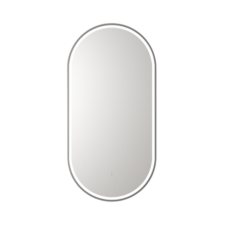 Aulic Beau Monde Oblong Pill LED Mirror Gunmetal 450 x 900mm LMBM-450-GM Gunmetal Mirrors