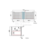 Aulic Calder 1200mm Fluted Wall Hung Vanity CAWH44-1200-ST86 Vanity Units